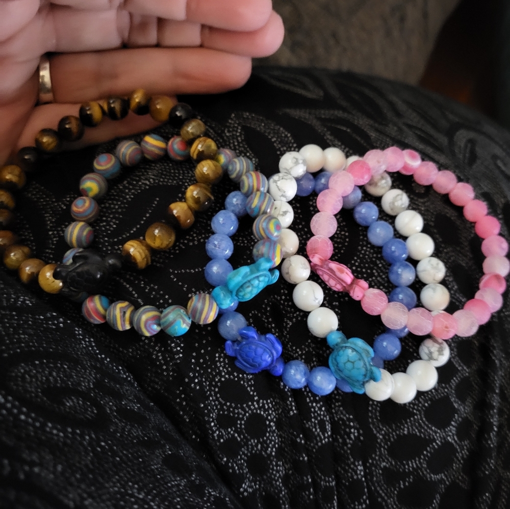 Multiple Turtle Stretch Bracelets - image 2